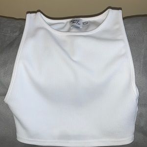 Princess Polly white cropped tank- Size 2